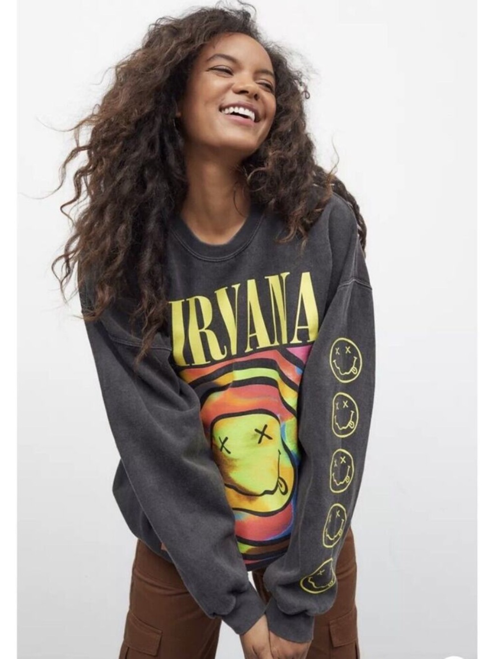 NWT Urban Outfitters NIRVANA oversized crewneck sweatshirt